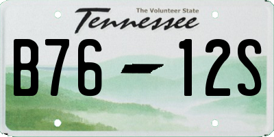 TN license plate B7612S