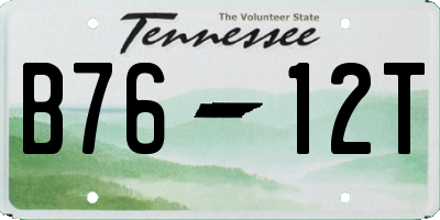 TN license plate B7612T