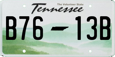 TN license plate B7613B