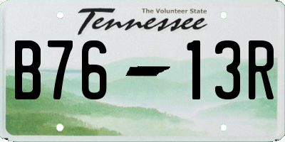 TN license plate B7613R