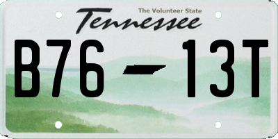 TN license plate B7613T