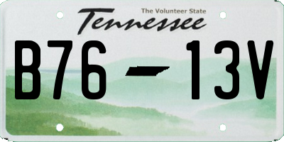 TN license plate B7613V
