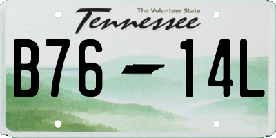 TN license plate B7614L