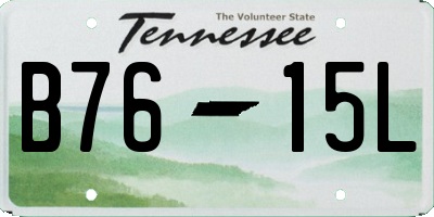 TN license plate B7615L
