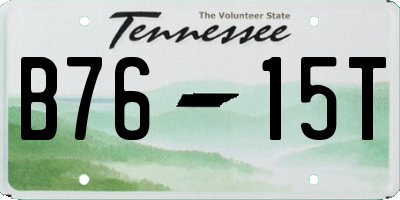 TN license plate B7615T