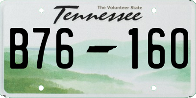 TN license plate B7616O