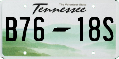 TN license plate B7618S