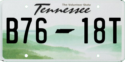 TN license plate B7618T