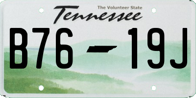 TN license plate B7619J
