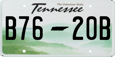 TN license plate B7620B