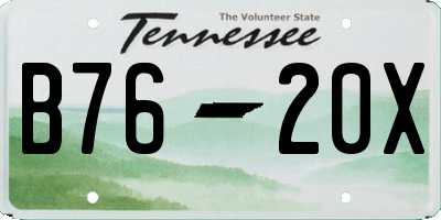 TN license plate B7620X