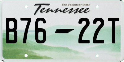 TN license plate B7622T