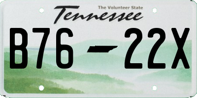 TN license plate B7622X