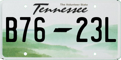 TN license plate B7623L