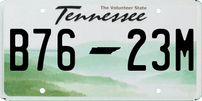 TN license plate B7623M