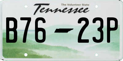 TN license plate B7623P