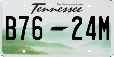TN license plate B7624M
