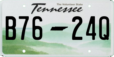 TN license plate B7624Q