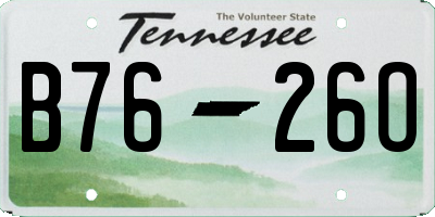 TN license plate B7626O