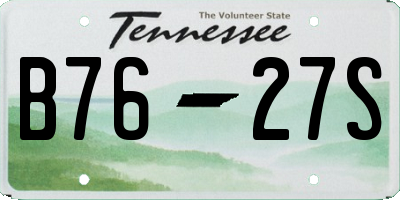TN license plate B7627S