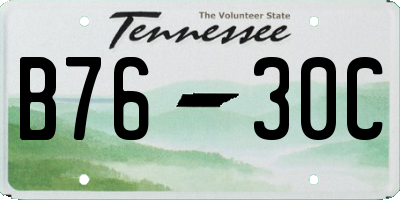 TN license plate B7630C