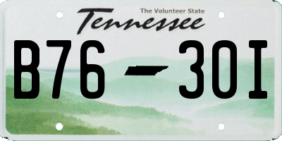 TN license plate B7630I