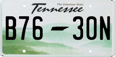 TN license plate B7630N