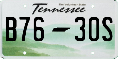 TN license plate B7630S