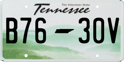 TN license plate B7630V
