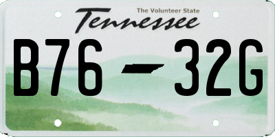TN license plate B7632G