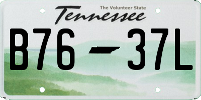 TN license plate B7637L