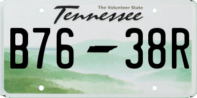 TN license plate B7638R