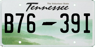 TN license plate B7639I