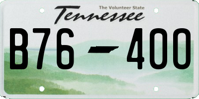 TN license plate B7640O