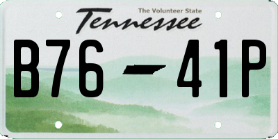 TN license plate B7641P