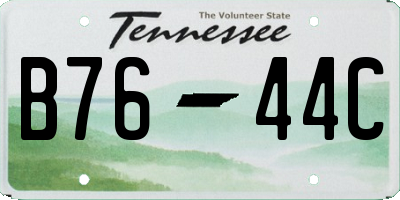 TN license plate B7644C