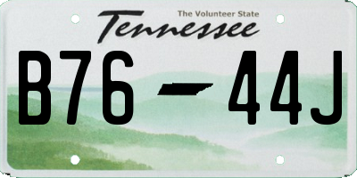 TN license plate B7644J