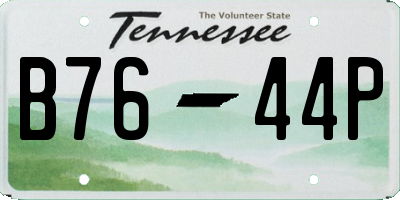 TN license plate B7644P