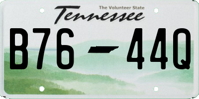 TN license plate B7644Q
