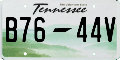 TN license plate B7644V