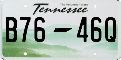 TN license plate B7646Q