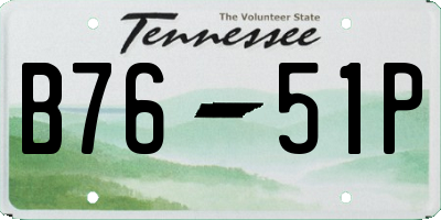 TN license plate B7651P