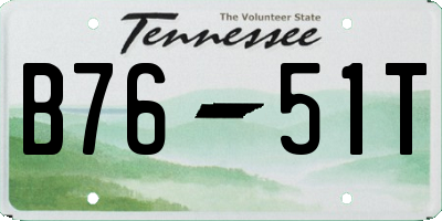 TN license plate B7651T