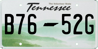 TN license plate B7652G