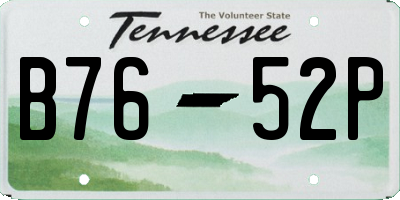 TN license plate B7652P