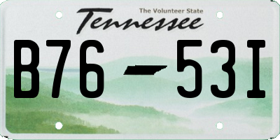 TN license plate B7653I