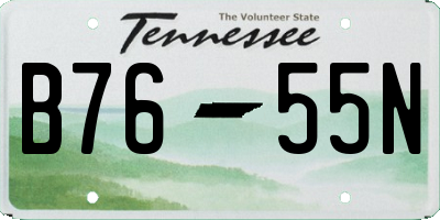 TN license plate B7655N