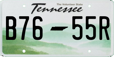 TN license plate B7655R