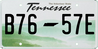 TN license plate B7657E