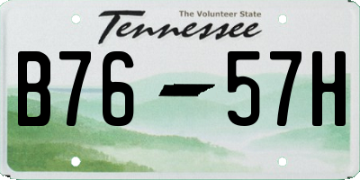 TN license plate B7657H